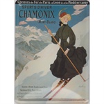 Metal skilt sports d�hiver Chamonix