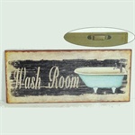 Metalskilt Wash room (badekar)