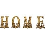 Metal Bogstaver HOME guld