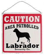 Metalskilt Area patrolled Labrador